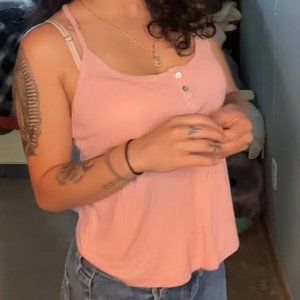 ✨ pink flowy tank top